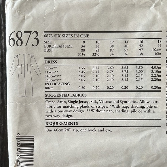 Vintage Dress Sewing Pattern: New Look - Picture 3 of 4